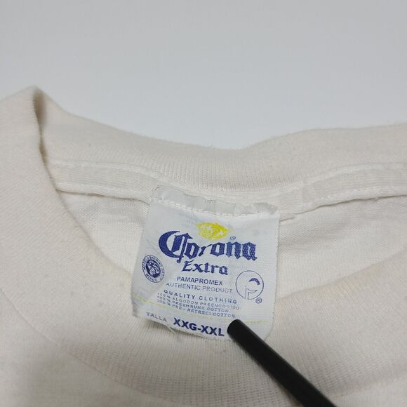 Vintage 90s Corona Extra Cancun Mexico T-Shirt Size 2XL Men's Beer Cerveza - Picture 4 of 10